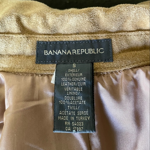 Vintage Banana Republic Suede Leather Button Up Dress - Picture 5 of 6